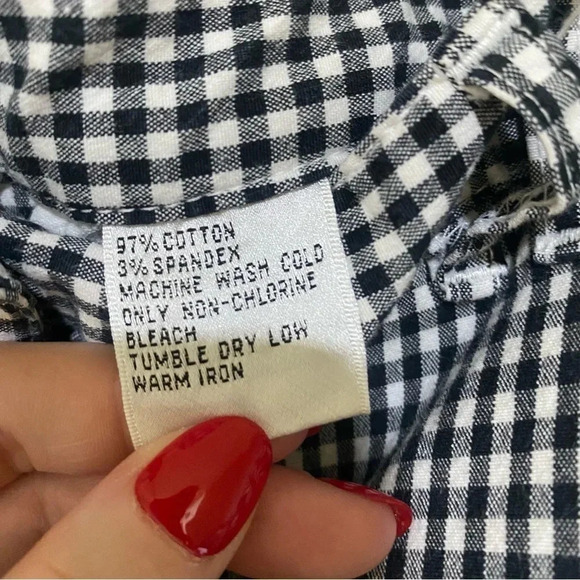 Womens Talbots Brand Bermuda Length Black and White Gingham Print Shorts Size 10 - Picture 8 of 14
